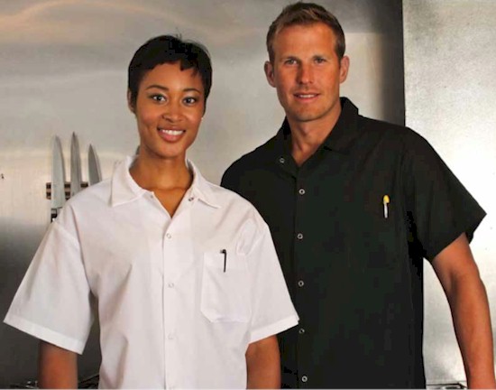 COOK SHIRTS Short sleeved Black or White