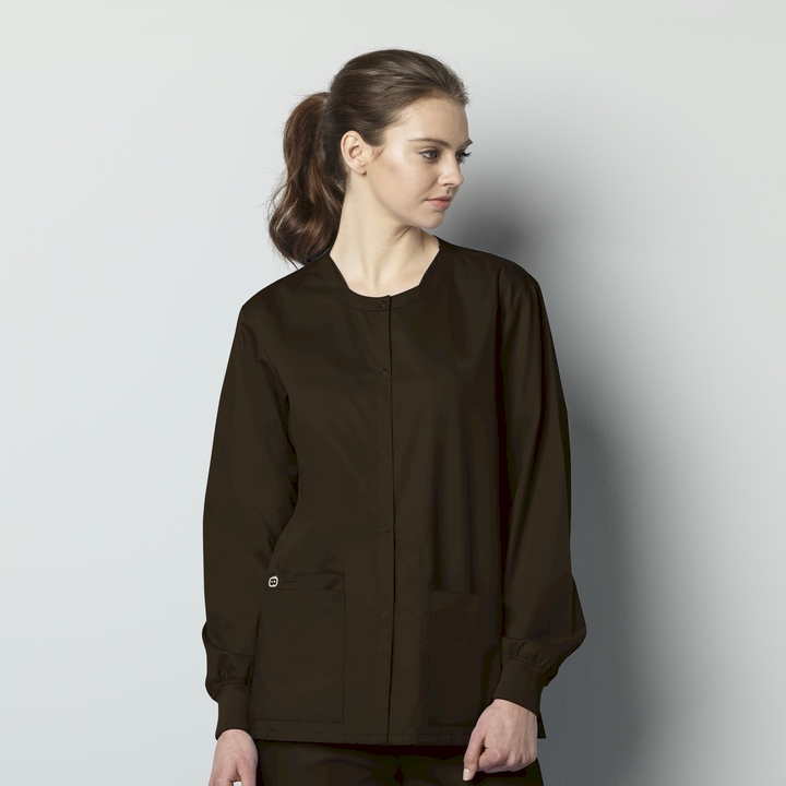 womens chololate Long Sleeve Smocks, pockets, Smocks, Long Sleeve, with pockets, long, sleeve, smocks,  smock, teachers, pharmacy, workers, supermarket, artists, childcare, unisex, womens, women’s, coverage, mens, men’s, long sleeve, sleeved, WonderWink, pharmacists, doctors, lab technicians, salon stylists, artists, day care workers, shop, counter workers, lab, counter, womens smocks, counter coats, vests, fame fabrics, fame vests, waitress, waiter, food service, adults, pockets, art, salons, hairdressers, protection, cover up, wonderwork, cheap, low cost, quality, school, daycare, fabric, 2, pocket, snap, front, cotton, snap front, pocket, church, churches, safety, childcare, uniforms, 