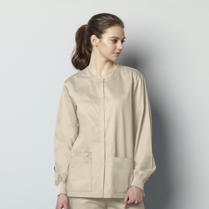 womens khaki long sleeve smocks, pockets, with pockets, long, sleeve, smocks,  smock, teachers, pharmacy, workers, supermarket, artists, childcare, unisex, womens, women’s, coverage, mens, men’s, long sleeve, sleeved, wonderwink, pharmacists, doctors, lab technicians, salon stylists, artists, day care workers, shop, counter workers, lab, counter, womens smocks, counter coats, vests, fame fabrics, fame vests, waitress, waiter, food service, adults, pockets, art, salons, hairdressers, protection, cover up, wonderwork, cheap, low cost, quality, school, daycare, fabric, 2, pocket, snap, front, cotton, snap front, pocket, church, churches, safety, childcare, uniforms, 