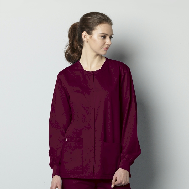 womoens wine long sleeve smocks, long, pockets, with pockets, sleeve, smocks,  smock, teachers, pharmacy, workers, supermarket, artists, childcare, unisex, womens, women’s, coverage, mens, men’s, long sleeve, sleeved, wonderwink, pharmacists, doctors, lab technicians, salon stylists, artists, day care workers, shop, counter workers, lab, counter, womens smocks, counter coats, vests, fame fabrics, fame vests, waitress, waiter, food service, adults, pockets, art, salons, hairdressers, protection, cover up, wonderwork, cheap, low cost, quality, school, daycare, fabric, 2, pocket, snap, front, cotton, snap front, pocket, church, churches, safety, childcare, uniforms, 